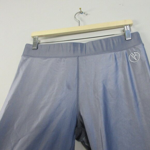 Kapow Meggings Elastic Waist Ankle Leggings Men's L Purple Fitness Workout 280 - Picture 6 of 14